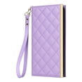 thumbnail image 2 of Desugned For Samsung Galaxy S23 Wallet Phone Case,With Suction Cup Fastener,Flip Folding Kickstand,With Card Slots,Wrist Strap&Shoulder Strap,Shockproof PU Leather Phone Case,Purple, 2 of 9