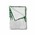 thumbnail image 2 of Palm Leaf Soft Flannel Fleece Throw Blanket, Framework with Rainforest Foliage Leaves in Watercolors, Cozy Plush for Indoor and Outdoor Use, 60" x 80", Hunter Green, by Ambesonne, 2 of 6