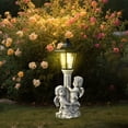 thumbnail image 3 of Solar Garden Light Roman Column Outdoor Porch Light Decorative Ornament 10 in Height With Built In Solar Panel And LED Bulb, 3 of 6