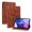 Brown, variant on Case for Lenovo Tab M10 (3rd Gen) 10.1 TB-328F, Flower Pattern PU Leather Multi-Angle Viewing Stand Shockproof Flip Case with Card Slot, Magnetic Clasp, Pencil Slot, Brown