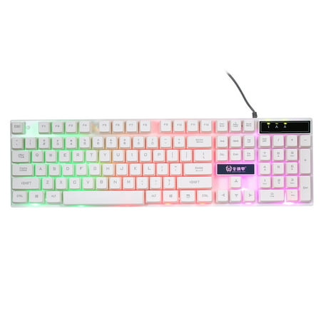 Kingangjia X100 Rainbow LED Backlit Gaming Keyboard Mechanical Feel Illuminated (Best Gaming Keyboard For The Money)