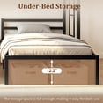 thumbnail image 5 of Bellemave Metal Triple Bunk Bed, Twin Over Twin Over Twin with Storage, Guardrails, Ladder, 3 Bunk Beds for Kids, Converts to 3 Separate Twin Beds, Easy Assembly, Black, 5 of 10