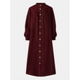 thumbnail image 3 of ZANZEA Womens Long Maxi Shirt Dress Muslim Islamic Dress, 3 of 8