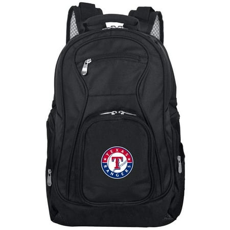 - Denco Sports Luggage MLTXL704 19 in. Mojo Texas Rangers Premium Laptop Backpack, Black