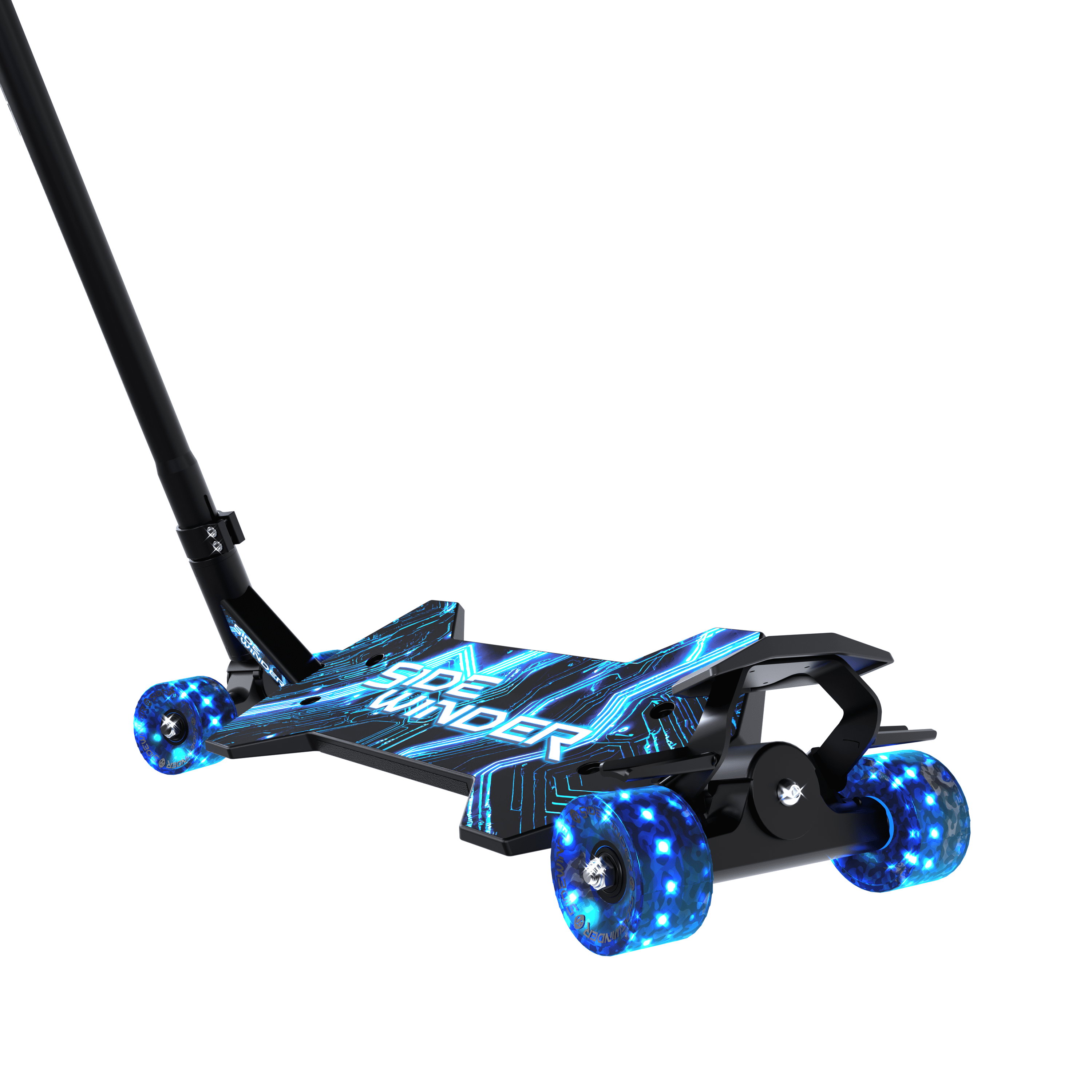 MELO Sidewinder Kids Carving Scooter with 70mm LED Wheels, Ages 5+, Blue
