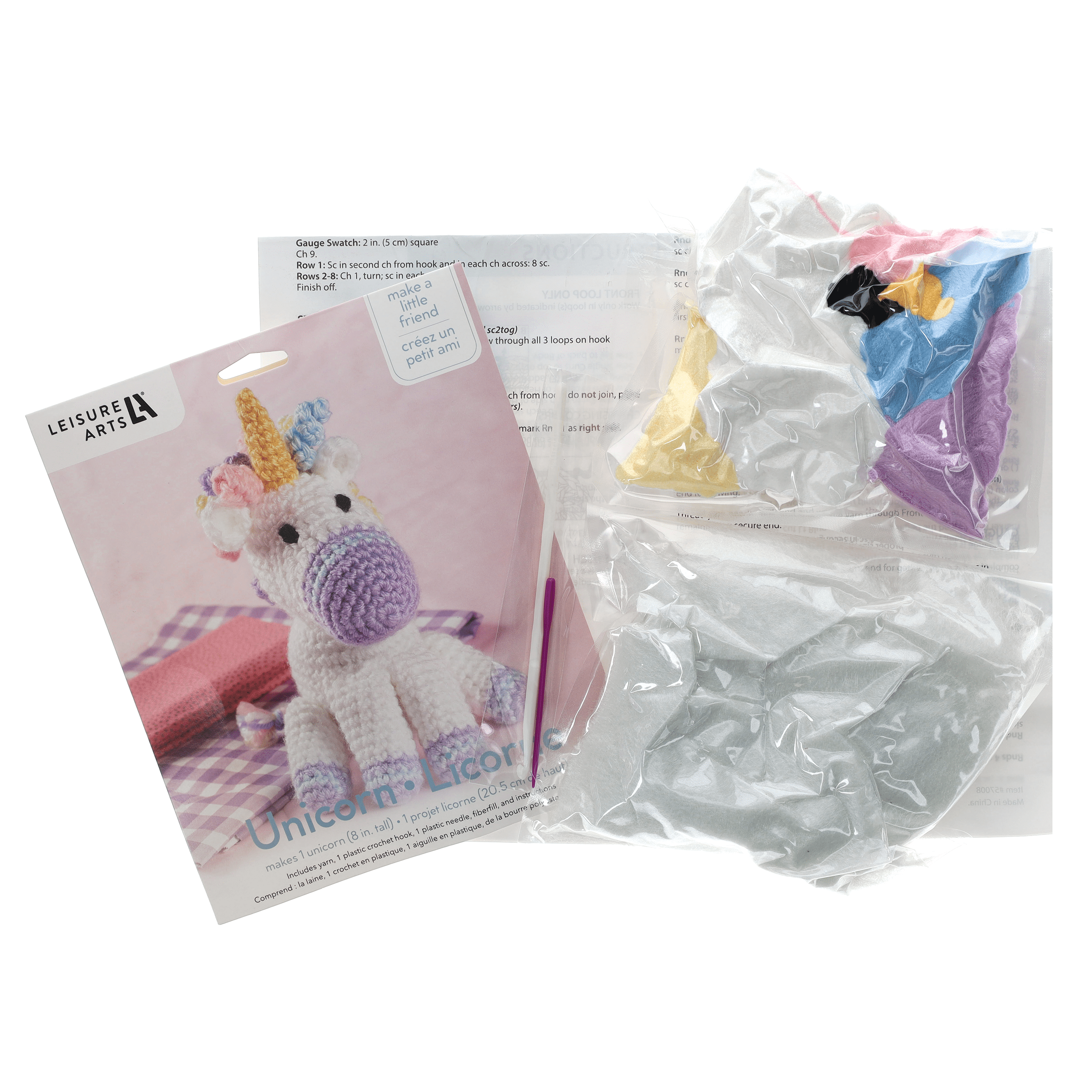  LEISURE ARTS - Crochet Kits, Friends Ursula Unicorn, 3