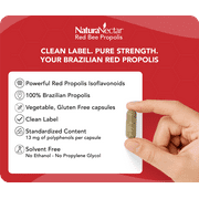 NaturaNectar Red Bee Propolis Supplement, Unique Polyphenols From Our Own Bee Farms in Brazil, 60 Vegetable Capsules