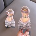 thumbnail image 2 of Huowey Fashion Spring and Summer Girls Sandals Dress Performance Dance Shoes Pearl Sequin Shiny Bow Hook Loop Light, 2 of 6