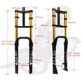 thumbnail image 5 of ZTZ 20/26 inch 4.0 Fat Tire Bike Air Suspension Fork - 180mm Travel, 135mm Hub Spacing, QR 9mm, Double Crown Shock Absorber Fork for MTB Fat Snow Beach E-Bike, 5 of 7