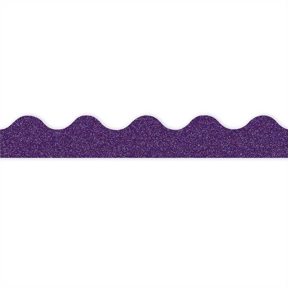 JAM Bulletin Board Trim, Purple Sparkle, 2.25 x 37, 12 pcs