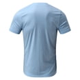 thumbnail image 4 of Enridrech Mens Crew Neck Tee Top Fashion Solid Color Tees with Button Casual Stylish Short Sleeve Tshirt for Men, 4 of 6
