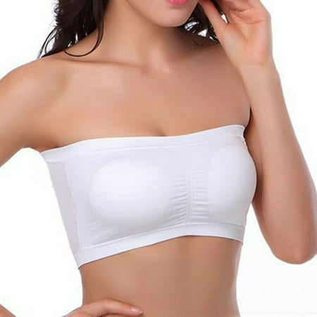

Nituyy Women s Strapless Seamless Padded Boob Bandeau Tube Tops Bra