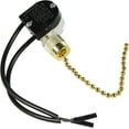 thumbnail image 6 of HQRP Ceiling Fan Switch Compatible with Zing Ear ZE-109, Canal CS20-5220-DP, Sun-Lite J-101, Gardner Bender GSW-31 2-Wire Pull Chain Fan Light Switch With 2 Pre-Installed Wires, UL Listed, 6 of 7