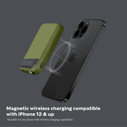 Swiss Tech Portable Power Bank, 10000mAh, Wireless Charging, Magnetic Attachment, Fast Charge Compatible