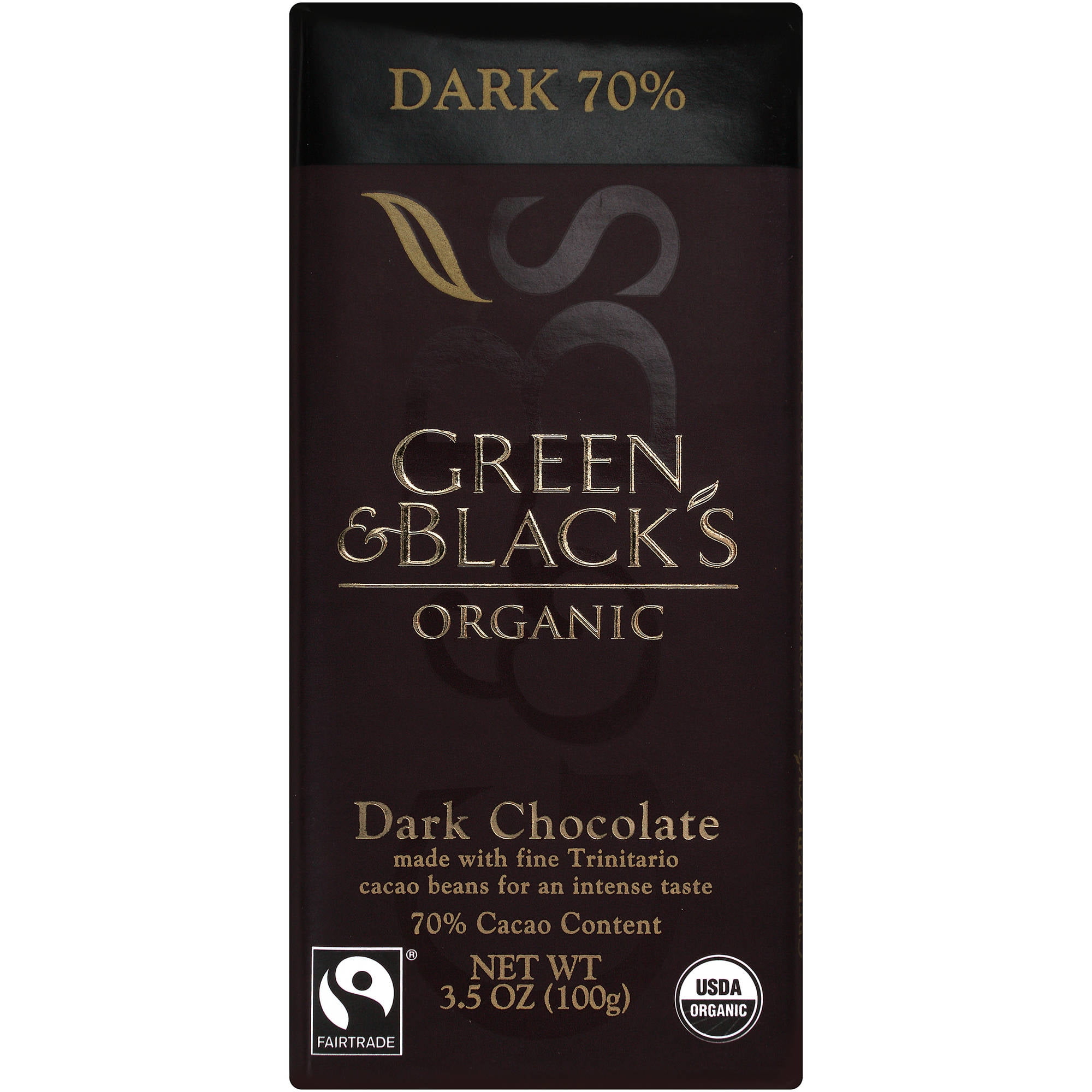 Organic Dark Chocolate 70% Cocoa Bar, 3.5 oz - Walmart.com