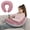 Dusty Pink/Light Grey, variant on C-shaped Support Pillow Grey/Blue For Lap Support Gaming Reading Crocheting