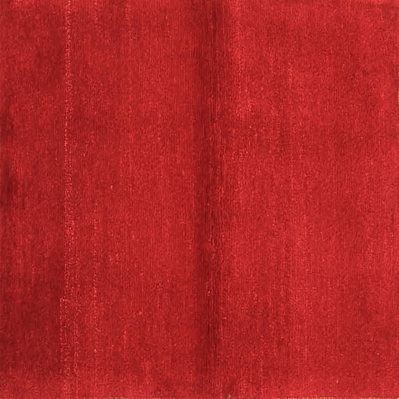 Ahgly Company Indoor Square Abstract Orange Contemporary Area Rugs, 3' Square