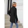 thumbnail image 2 of New Women's Turtle Neck Tunic Tops Hem Shirts Sweaters Ribbed Knit Side Split Pullover Tops with Pockets, 2 of 3