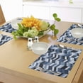 thumbnail image 4 of Ambesonne Slate Blue Place Mats Set of 4, Zigzag Twisty Lines, Standard Size, Dark Slate Blue, 4 of 6