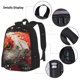 thumbnail image 3 of Fotbe Abstract Red Koi Fish Art Set Escolar 3 en 1 para Niños - Mochila Duradera con Lonchera Aislante y Estuche para Lápices - Mochila Escolar para Niños y Niñas, 3 of 7