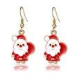 thumbnail image 3 of Árbol de Navidad Copo de nieve Lazo Jingle Bell Santa Clau Halloween Pesadilla antes de Navidad Pendientes para mujeres niñas CZ Hipoalergénico Piercing Joyería Regalo de vacaciones, 3 of 5