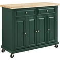 thumbnail image 5 of Crosley Furniture Madison Wood Top Kitchen Island Cart in Emerald, 5 of 10