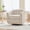 Beige, variant on 360° Rotating Accent Armchair with Tufted Back, Modern Chenille Upholstered Swivel Barrel Chair for Living Room, Office, and Lounge, White