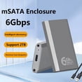 thumbnail image 2 of Carcasa Adaptadora para SSD MSATA A USB 3.1 Gen2 de 10 Gbps con Puerto Tipo C para Disco Duro Interno de Estado Sólido MSATA., 2 of 5