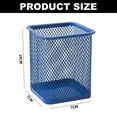 thumbnail image 2 of Pen Pencil Holder Cup for Desk, Makeup Brushes Cup, Wire Mesh Pen Cup for Desk Office Pen Organizer, 10.7cm, 2pcs - Royal Blue, 2 of 5