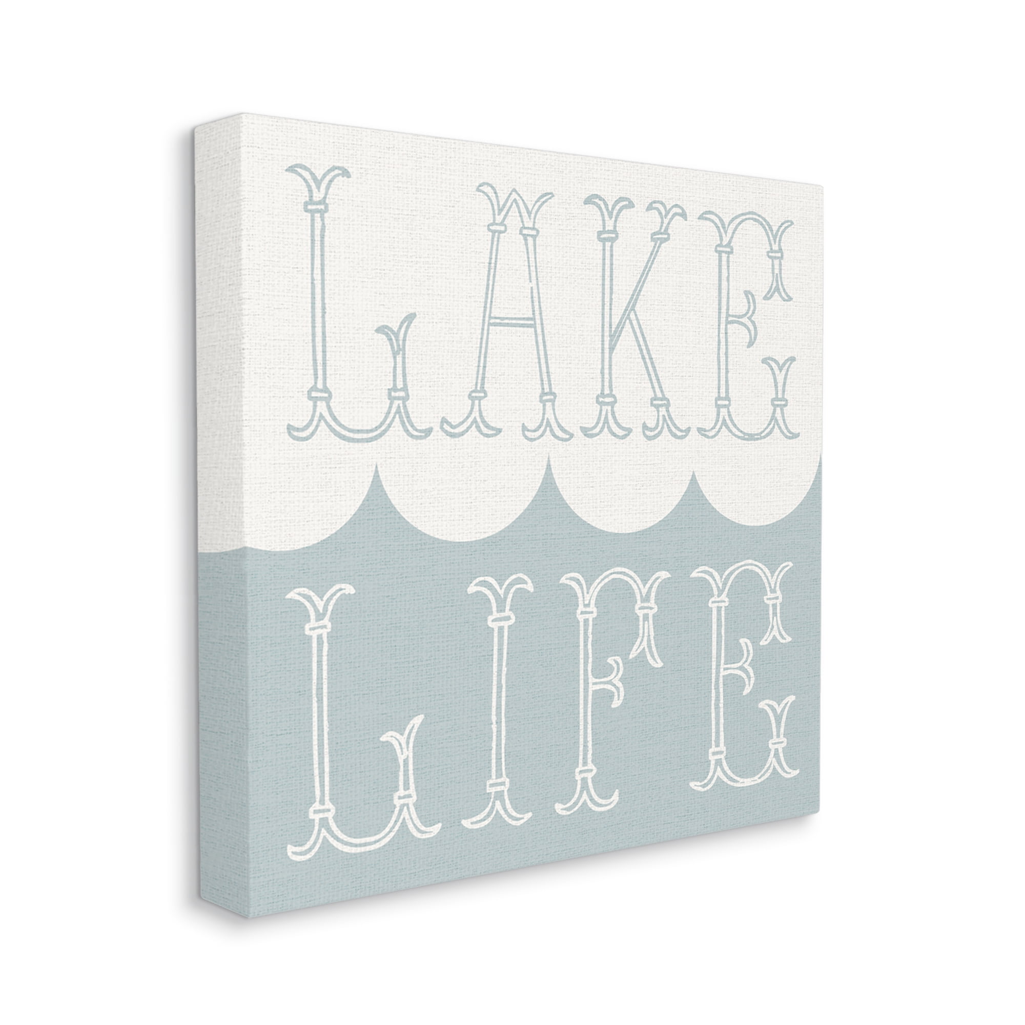Stupell Industries Lake Life Wave Pattern Nature Painting Gallery Wrapped Canvas Print Wall Art, 36 x 36