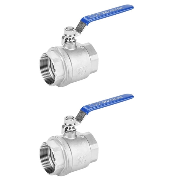 2X Válvula de Bola Rosca Hembra 2 Pulgadas Acero Inoxidable 304 Puerto Completo Rosca Hembra Válvula de Bola 2 Pulgadas DN50 1000 WOG