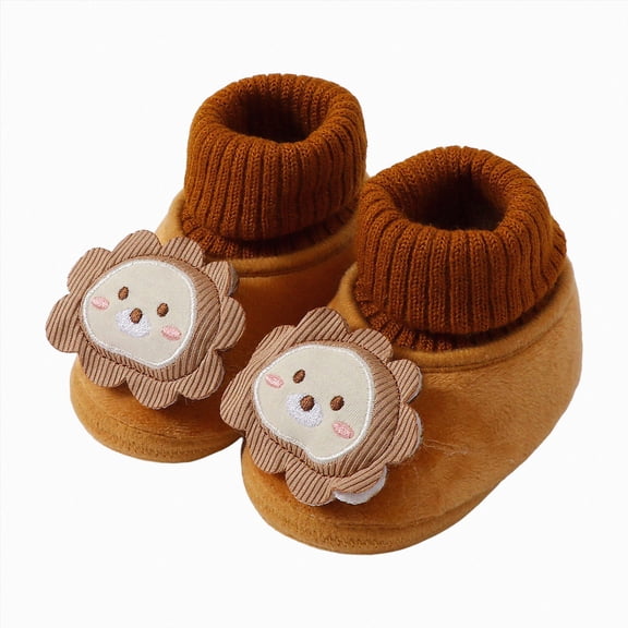 Enyan Baby Sock Shoes with Grips Newborn Anti-Slip Cute Warm Indoor Floor Slipper for Infant Girls and Boys
