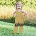 thumbnail image 5 of Penkiiy Combinaison d'Été pour Filles, une Pièce Imprimée, Sans Manches, 3-4 Ans, Jaune, 5 of 5