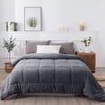 thumbnail image 2 of Reversible Plush Sherpa Comforter, 2 of 23