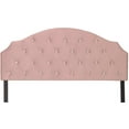 thumbnail image 4 of Home Design Evelina King Tufted Upholstered Headboard, Pink, Velvet with Diamond Button Tufting, Modern Bedroom Furniture, 4 of 6