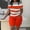 Orange, variant on Women's Plus Size Sets Striped 2 Piece Short Sleeve Crewneck T Shirt and Biker Shorts Outfits Summer Casual Stretchy Workout Suits