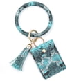 thumbnail image 1 of Mini Women Solid Color Tassel Faux Leather Key Chain Coin Pouch Purse Card Bag, 1 of 5