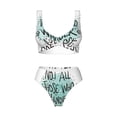 thumbnail image 4 of Rocae Not All Who Wander Are Lost1 for Bikini Set for Women Two Piece Sexy High Swimsuits Split Crossover Bikini XX-Large, 4 of 9