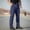 (Casual 64)Blue, variant on Mens Solid Color Pants Fashion Bottoms Summer Casual Waterproof Multi Pocket Outdoor Workwear Trousers