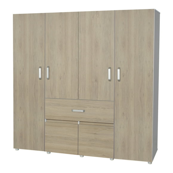 Ropero Armario Bonn Rovere 180x180x50 Closet MDP Maderkit Practimac M01328CL-BLRO