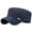 Navy, variant on YIMING Brand Military Cadet Cap Slub Fabric Flat Top Army Sunshade Adjustable Outdoor Hat for Unisex
