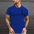thumbnail image 1 of Camiseta de verano 2021 para hombre, camiseta de cuello redondo de estilo callejero para hombre, camiseta de manga corta con estampado de póker a la moda, camiseta con estampado de rayas de cebra Tan Jianjun unisex, 1 of 2