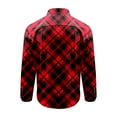 thumbnail image 5 of Plaid Shirts Men Button Long Sleeve Tshirts Lapel Neck Jackets Shirt Fashion Loose Lightweight Tees Outfit, 5 of 5