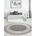 thumbnail image 5 of Unique Loom Williamsburg Collection Area Rug - Allover (3' 7" Round Gray/Black), 5 of 7