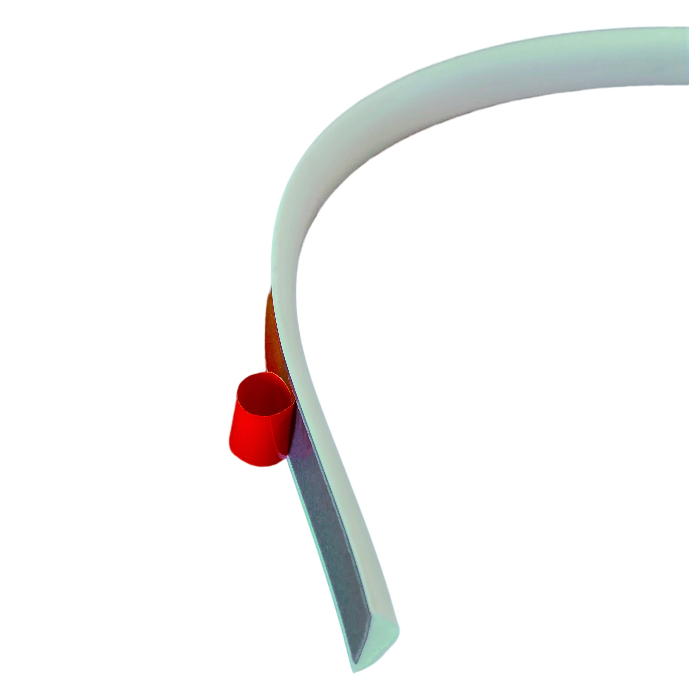 Partsman Self Adhesive Rubber Molding Strip, .5” White Stick On Bumper Trim