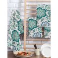 thumbnail image 2 of Teal Paisley Pattern Kitchen Dish Towels for Drying Dishes Set of 2, Boho Ethnic Floral Traditional Waffle Weave Microfiber Hand Tea Bathroom Towels Quick Dry & Absorbent Towel 15.7x23.6, 2 of 7