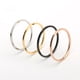 thumbnail image 1 of Anillo ultrafino de acero inoxidable de 1 mm con superficie de arco brillante para mujer, anillo de acero de titanio, anillo de cola fina, pulsera de unión, 1 of 5
