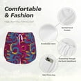 thumbnail image 6 of Picia Colorful Snake Pattern Women's 2 in 1 Athletic Running Shorts High Waisted Workout Casual Gym Sweat Shorts with Comfy Liner Zipper Pockets-Medium, 6 of 9