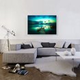 thumbnail image 2 of ARTCANVAS Wooden Pier Lake Tuscany Italy Green Sunset Canvas Art Print - Size: 40" x 26" (0.75" Deep), 2 of 9