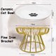 thumbnail image 2 of Cuencos para gatos, cuenco elevado para gatos, plato de cerámica elevado para gatos con soporte de metal, estación de alimentación de agua o alimentos para gatos de interior, gatitos, cachorros y, 2 of 7